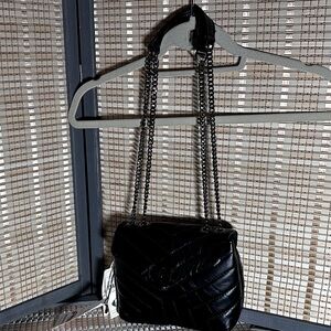 Divina Firenze Quilted Leather Bridget Handbag w/Chain Shoulder Strap